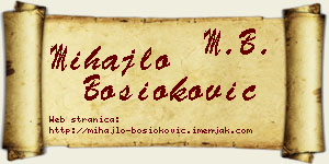 Mihajlo Bosioković vizit kartica